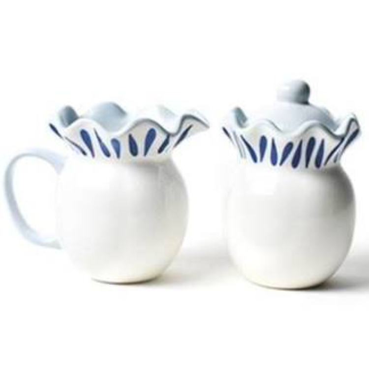 Coton Colors Iris Blue Drop Ruffle Cream & Sugar