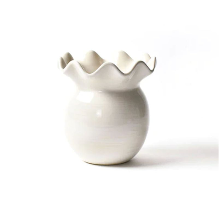 Coton Colors Signature White Ruffle Vase