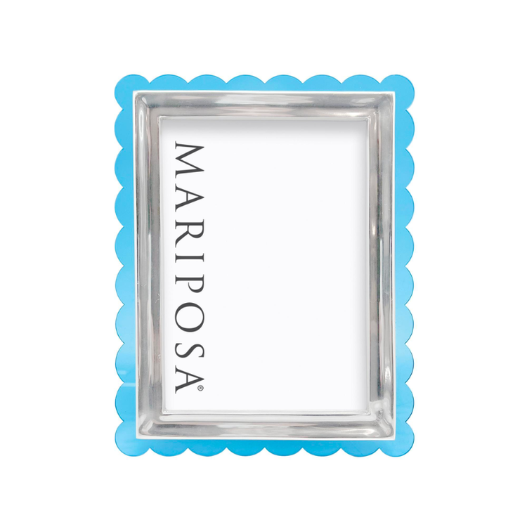 Mariposa Acrylic Scallop Light Blue 5x7 Frame