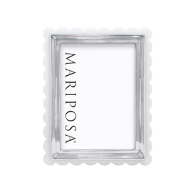 Mariposa Acrylic Scallop White 5x7 Frame