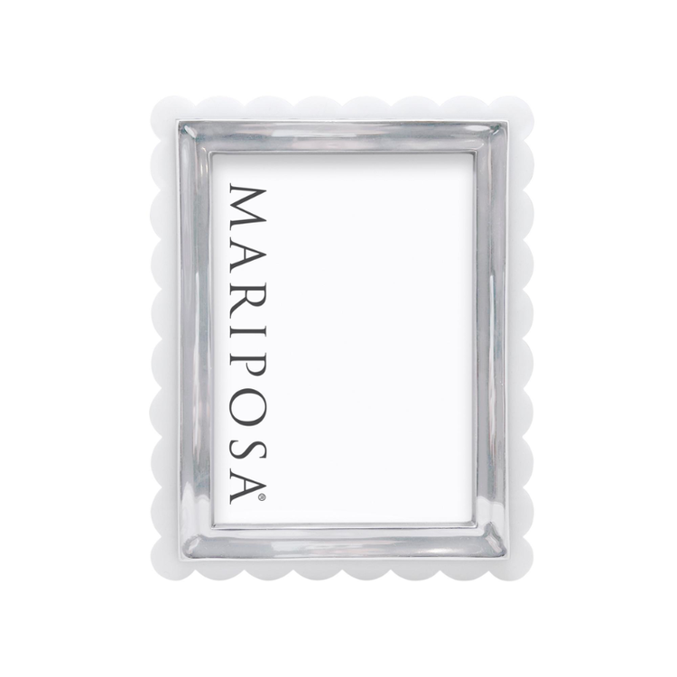 Mariposa Acrylic Scallop White 5x7 Frame