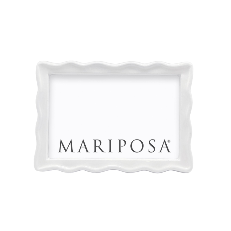 Mariposa Wavy White 4x6 Frame
