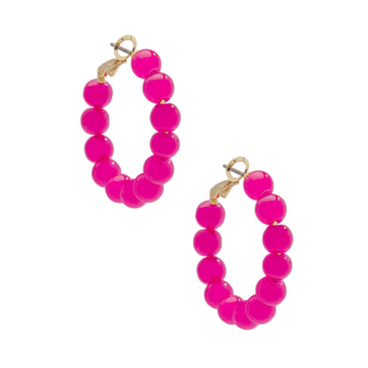 Zenzii Glossy Bead Hoop Earring