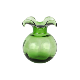 Vietri Hibiscus Glass Green Bud Vase
