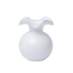 Vietri Hibiscus Glass White Bud Vase