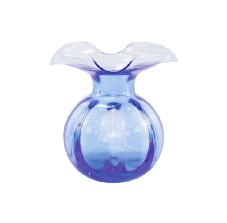 Vietri Hibiscus Glass Cobalt Bud Vase