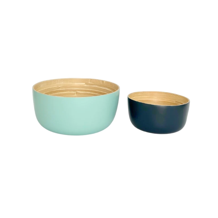 Porter Green Bamboo Bowls Set of 2