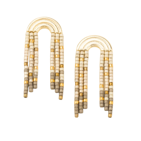 Scout Curated Wears Chromacolor Miyuki Rainbow Fringe Earrings