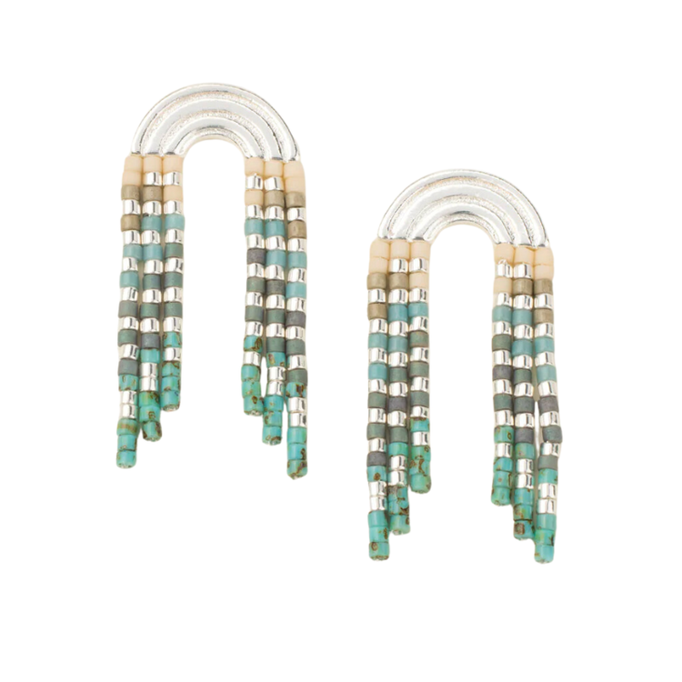 Scout Curated Wears Chromacolor Miyuki Rainbow Fringe Earrings