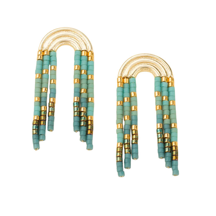 Scout Curated Wears Chromacolor Miyuki Rainbow Fringe Earrings
