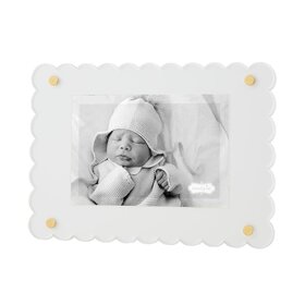 Mud Pie Scalloped Acrylic Frame White