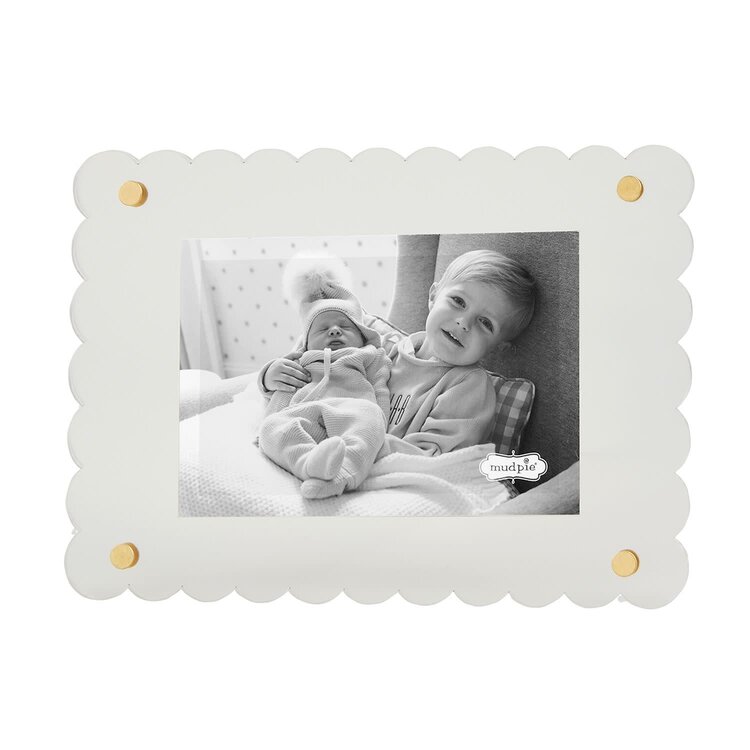 Mud Pie Scalloped Acrylic Frame