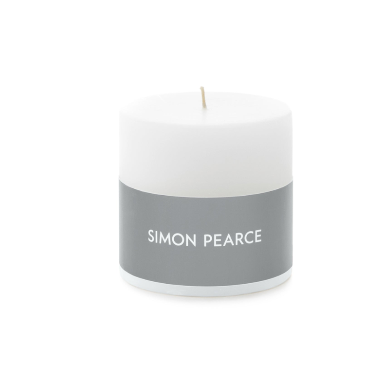 Simon Pearce 3 x 3 Pillar Candle White
