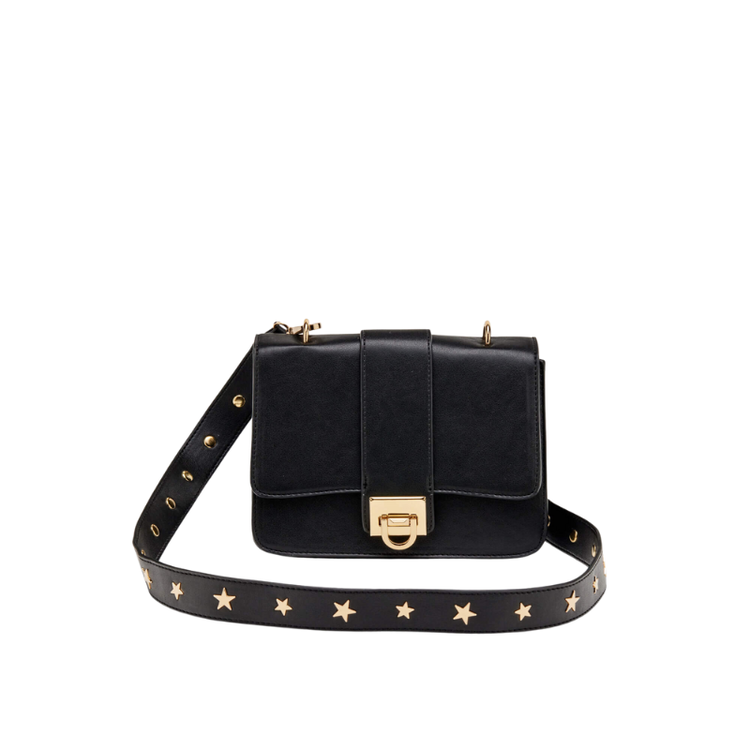 Kitty Recycled Crossbody Bag - Black