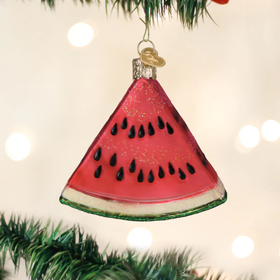 Old World Christmas Watermelon Wedge Glass Ornament