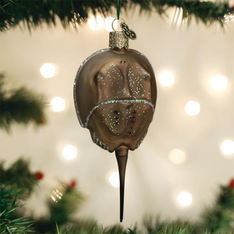 Old World Christmas Horseshoe Crab Glass Ornament
