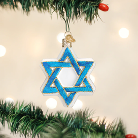 Old World Christmas Star of David Glass Ornament