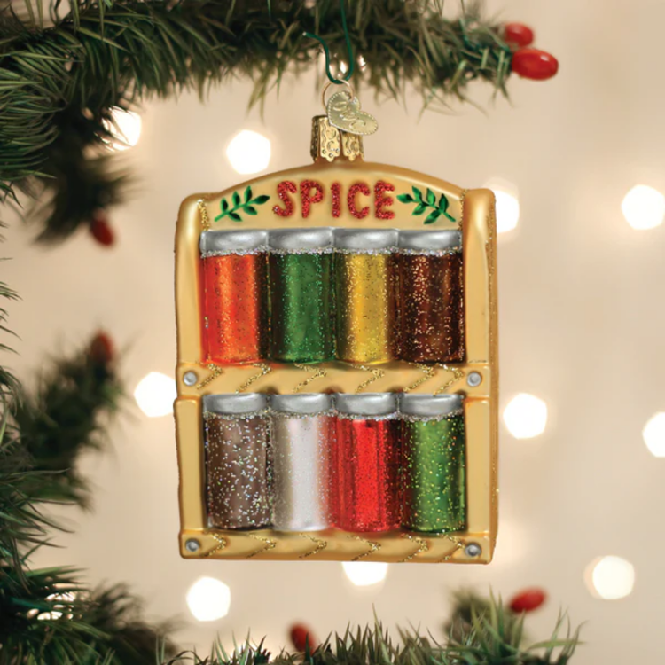 Old World Christmas Spice Rack Glass Ornament