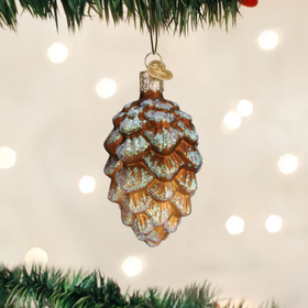 Old World Christmas Woodland Cone Glass Ornament