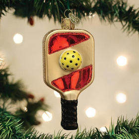 Old World Christmas Pickleball Paddle Glass Ornament