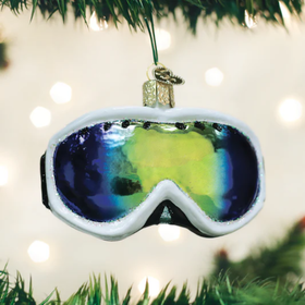 Old World Christmas Ski Goggles Glass Ornament