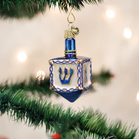 Old World Christmas Dreidel Glass Ornament
