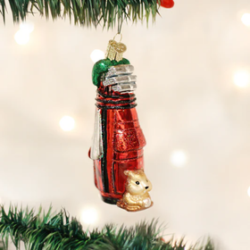 Old World Christmas Golf Bag Glass Ornament