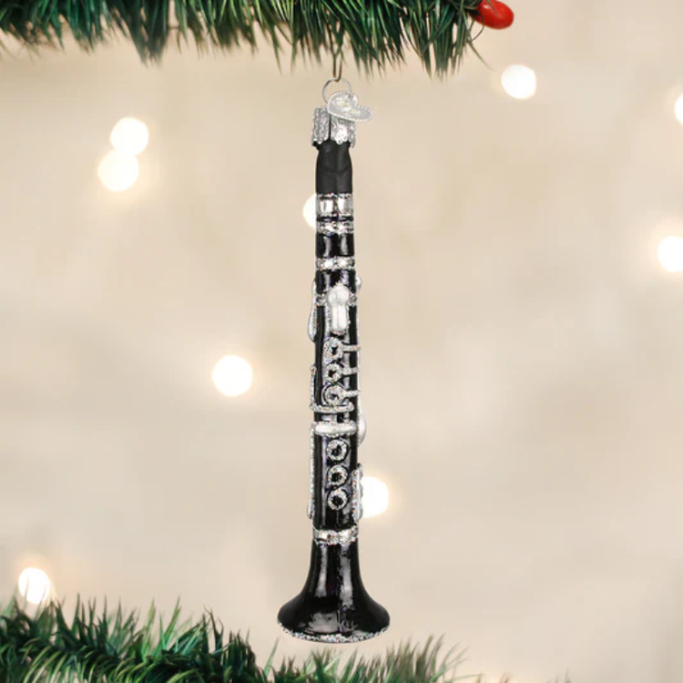 Old World Christmas Clarinet Glass Ornament