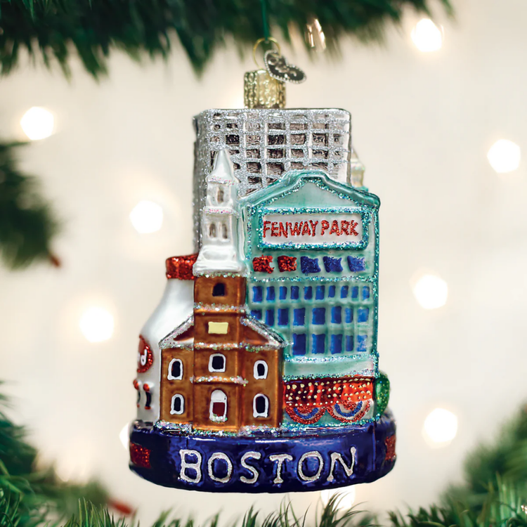 Old World Christmas Boston City Glass Ornament