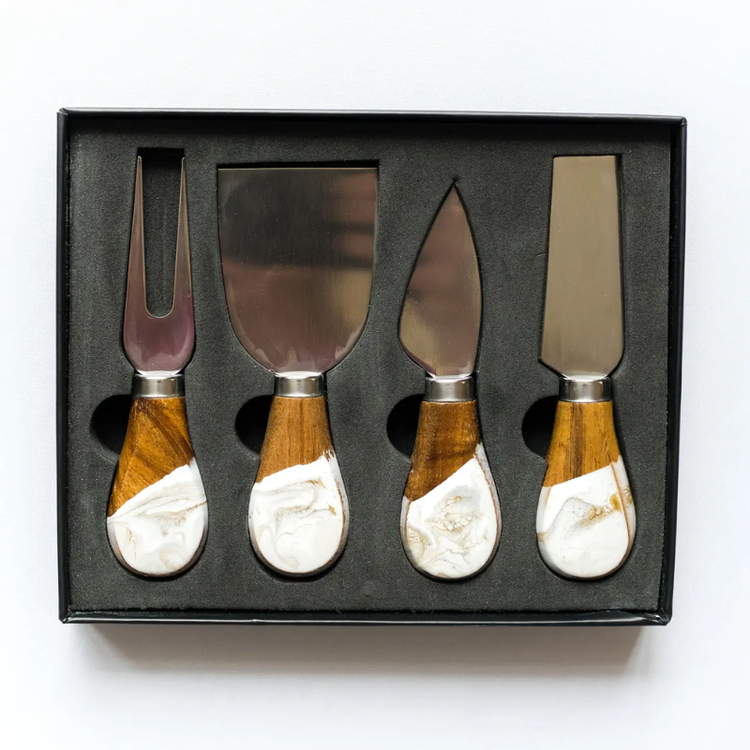 Lynn & Liana Serveware Resin Coated Cheese Knife Set