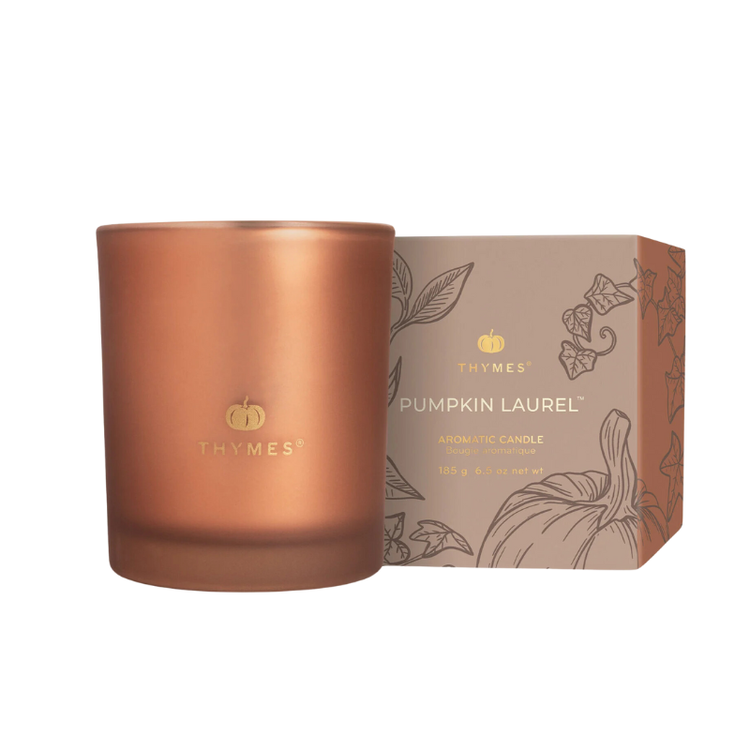 Thymes Pumpkin Laurel  Boxed Candle 6.5oz