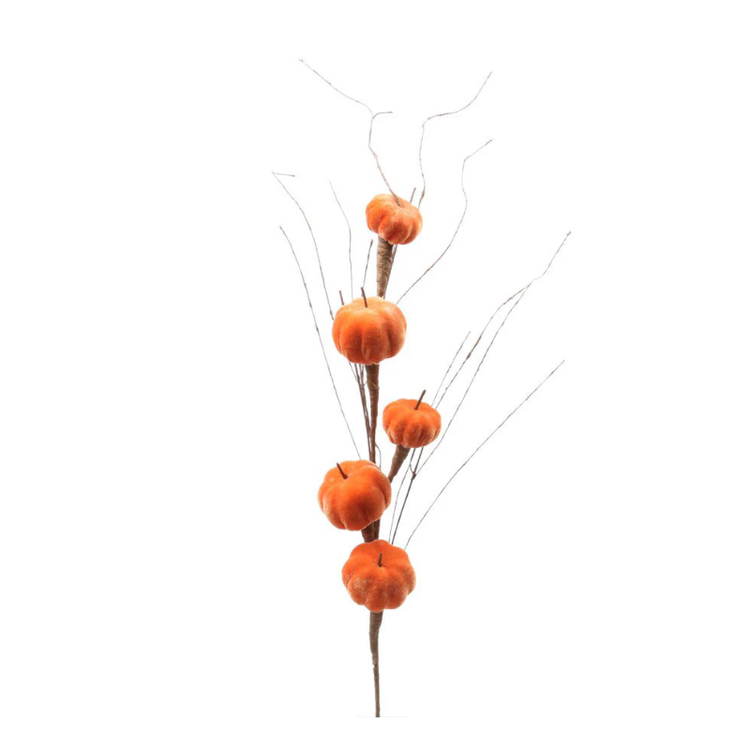 K&K Interiors 38" Velvet Pumpkin Stem