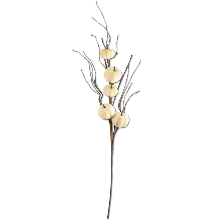 K&K Interiors 38" Velvet Pumpkin Stem