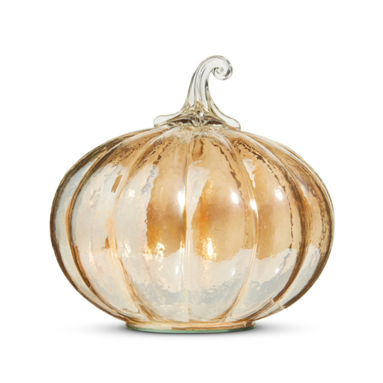 RAZ Imports Glass Pumpkin 8.5"