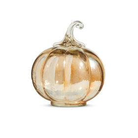 RAZ Imports Glass Pumpkin 6.5"