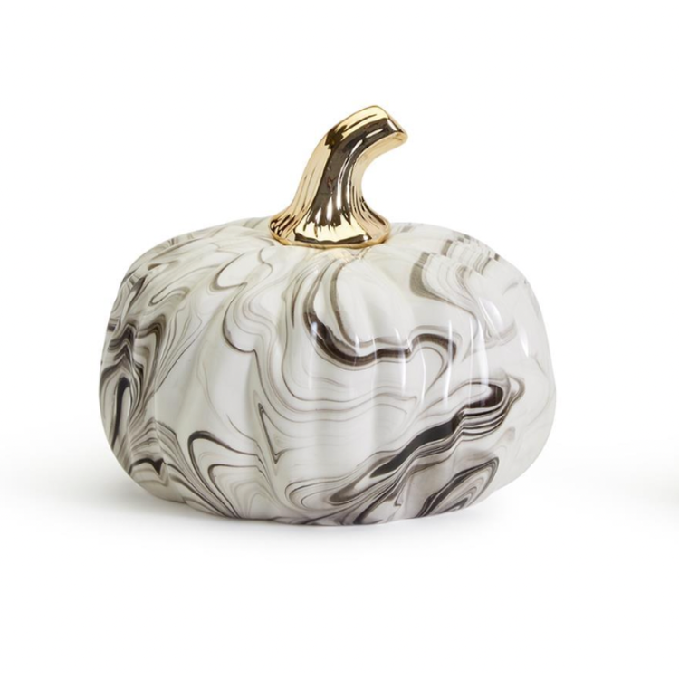 Two's Company Black & White Pumpkin- Large