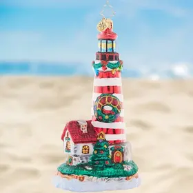 christopher radko Light My Way Lighthouse Ornament