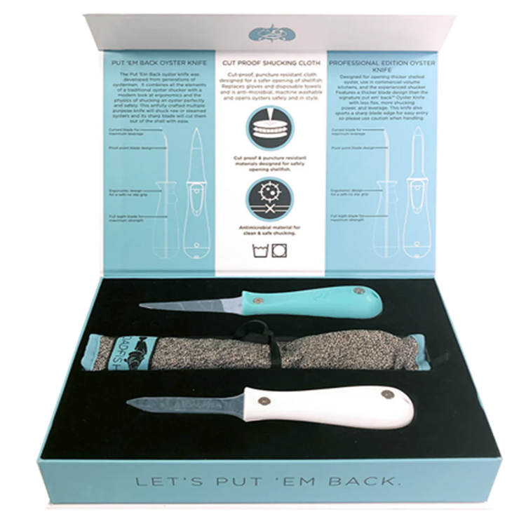 Toadfish Shucker Bundle - Knife & Cloth