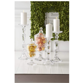 K&K Interiors 11.75 Glass Candleholder