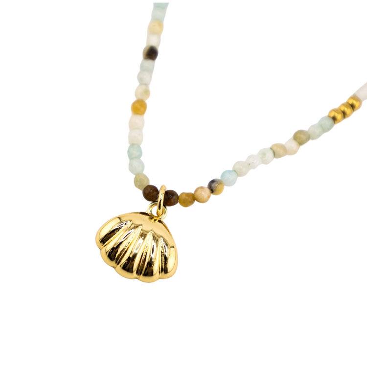 Swim In Laguna Beaded Charm Necklace