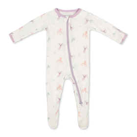 Bamboo Little Octopus Zippered Footie 6-9M