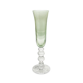 Beatriz Ball Glass French Swirl Champagne Flute-Green