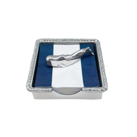 Mariposa Rope Napkin Box - Nantucket Whale