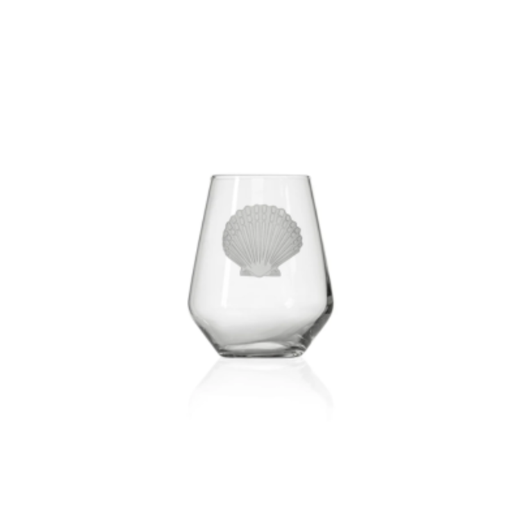 Scallop Shell 18oz Stemless Wine Tumber