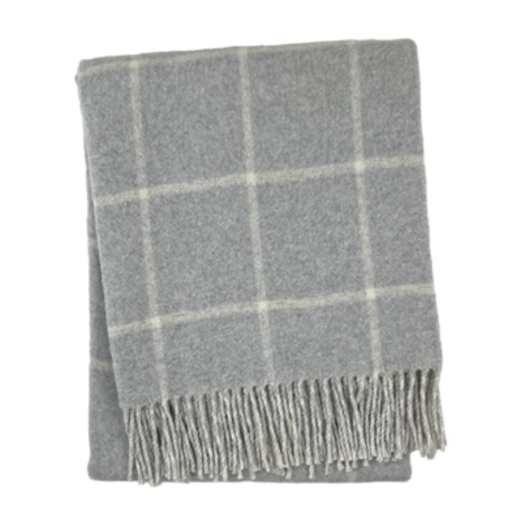 A Soft Idea Windowpane Plaid Throw 50x60