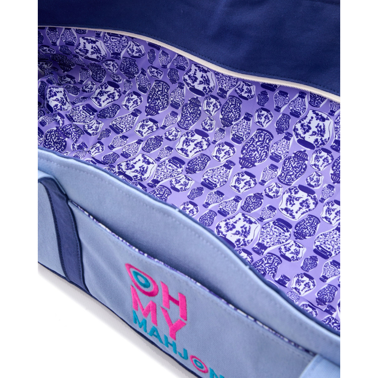 Oh My Mahjong Blue Mat Storage Bag