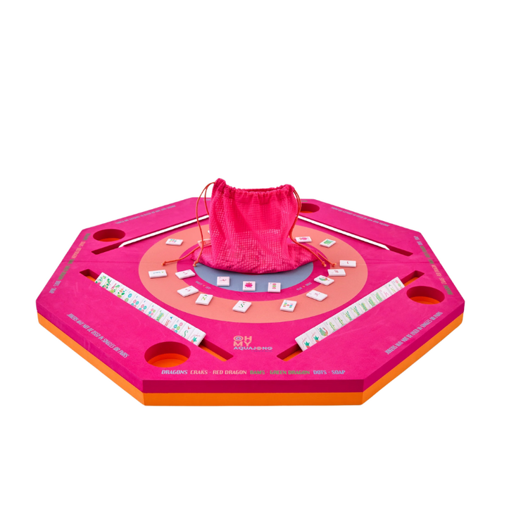 Oh My Mahjong Pink Aqua Jong Pool Mat
