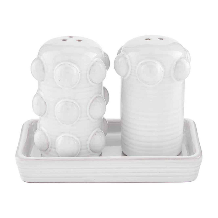 Mud Pie Beaded Salt and Pepper Set