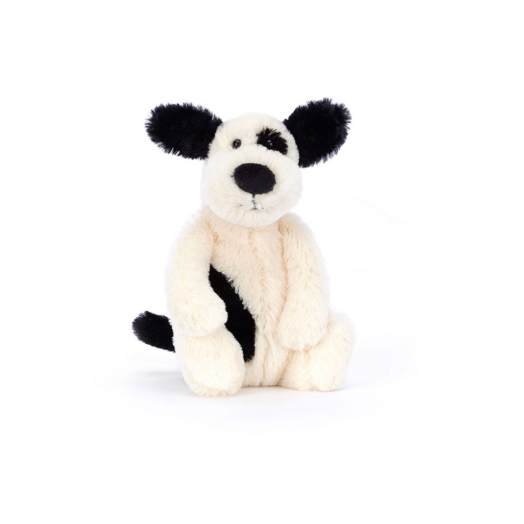 jellycat Bashful Black & Cream Puppy Small