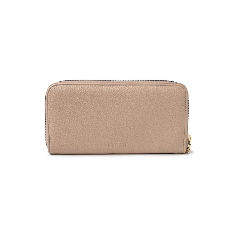 Kedzie Cream Eclipse Zip-Around Clutch
